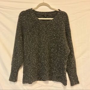 XOXO Gray Sweater with White and Metallic Specks XOXO Gray Sweater with White and Metallic Specks