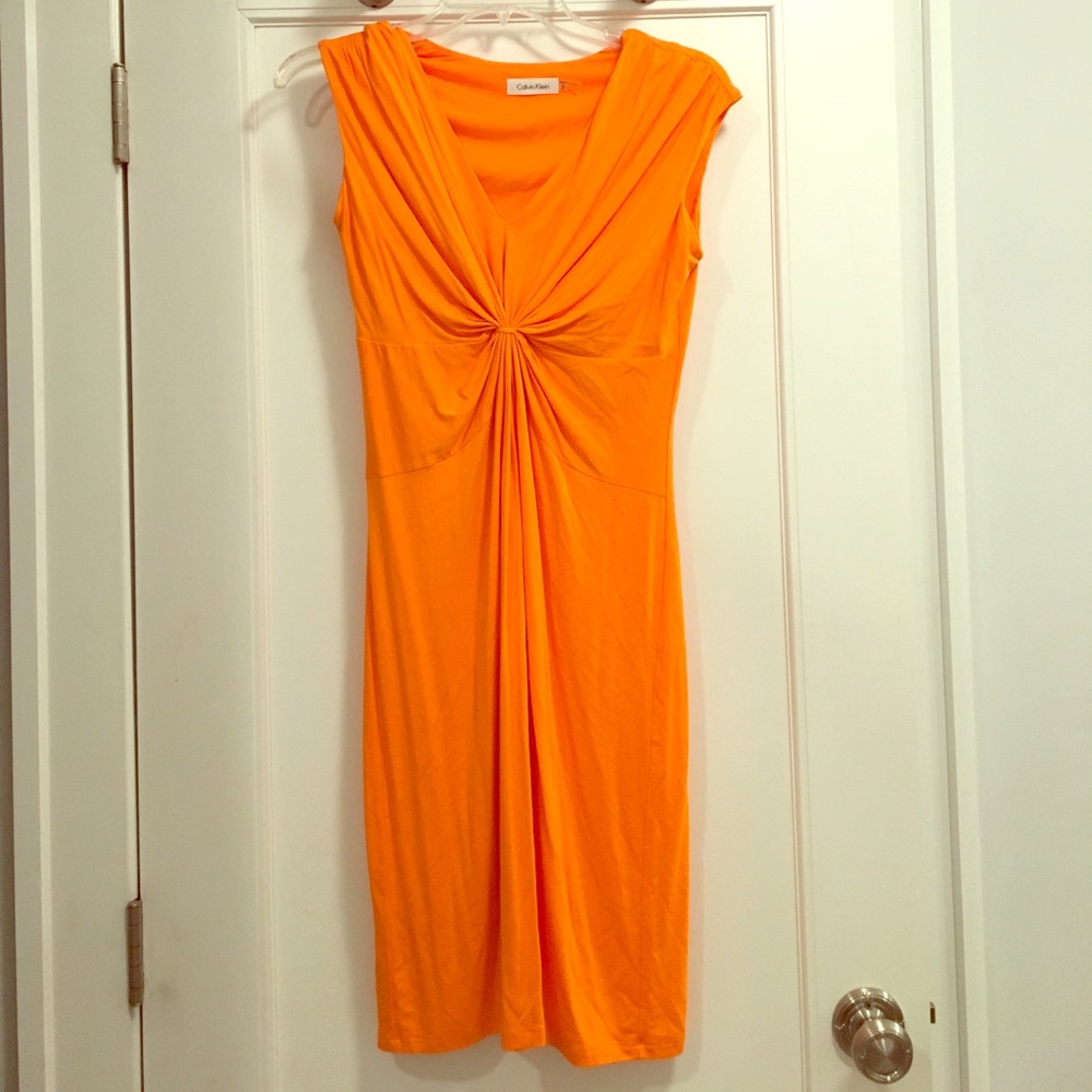 Orange Clavin Klein dress