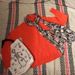 Vintage orange turtle neck sweater top orange sz 8 Vintage orange turtle neck sweater top orange sz 8