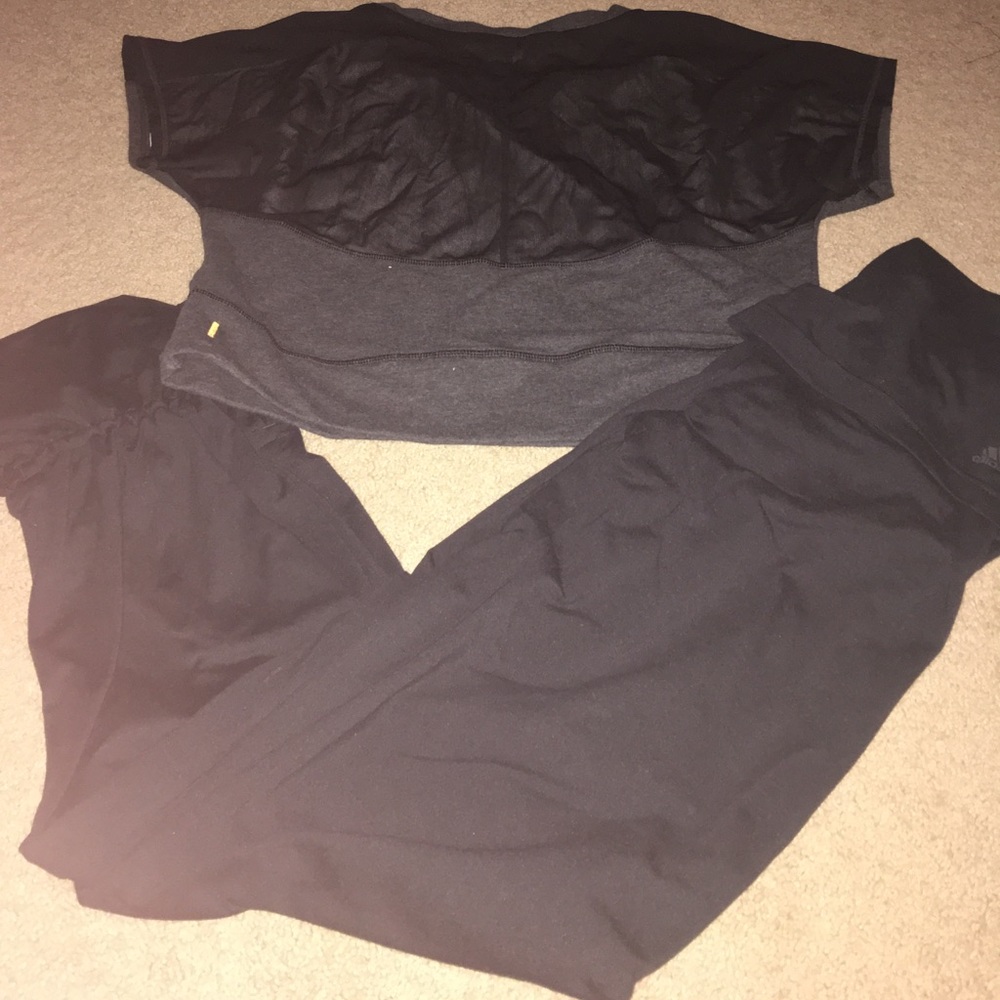 EUC Adidas dance pants & Lucy SL sweatshirt.