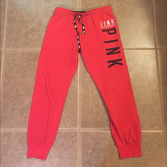 PINK Victoria's Secret Pants - PINK RED SWEAT PANTS