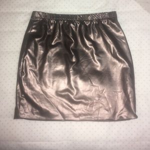 Brown metallic mini skirt