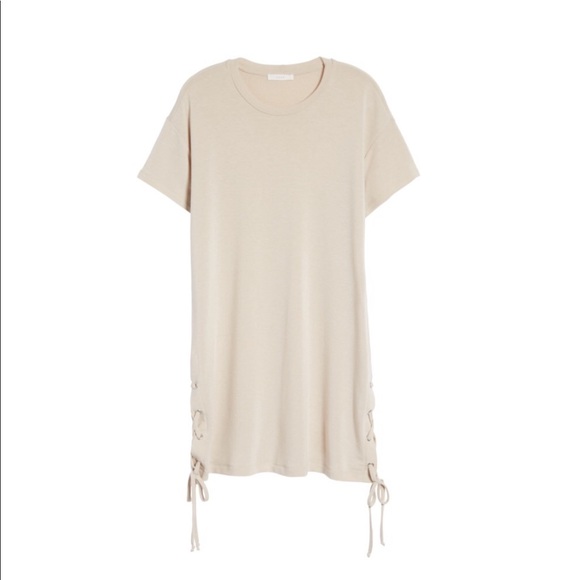 Lace-Up Side T-Shirt Dress - Picture 6 of 6