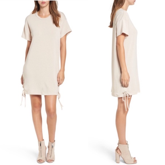 Lush Dresses & Skirts - Lace-Up Side T-Shirt Dress
