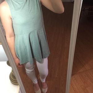 Anthropologie Deletta Peplum High Neck Top