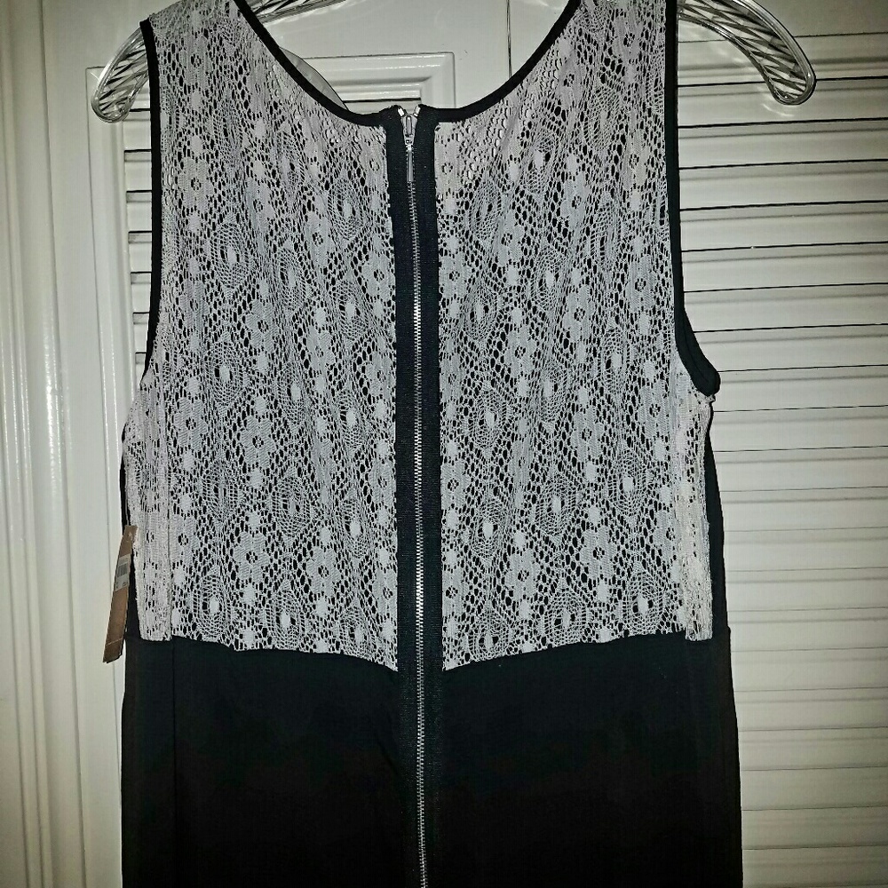 Rachel Roy wide leg jumpsuit net sz l