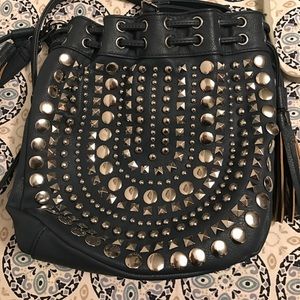 Blue studded bucket purse Blue studded bucket purse