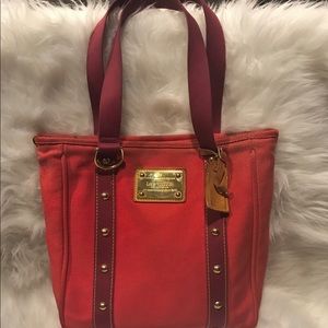 Louis Vuitton Antigua Cabas MM. Red/purple Canvas Louis Vuitton Antigua Cabas MM. Red/purple Canvas