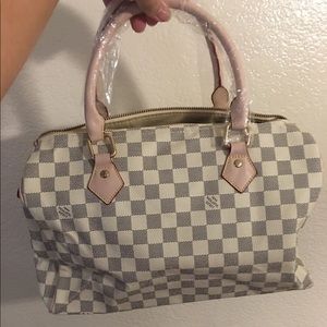 Monogram White Louis Vuitton Real Leather Handbag Monogram White Louis Vuitton Real Leather Handbag