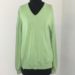 Brooks Brothers Vneck Sweater Lime Green Silk XL Brooks Brothers Vneck Sweater Lime Green Silk XL
