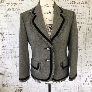 Banana Republic herringbone tweed blazer sz 6 Banana Republic herringbone tweed blazer sz 6
