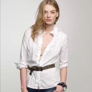 J.CREW CONFETTI RUFFLE SHIRT - Size 4 J.CREW CONFETTI RUFFLE SHIRT - Size 4