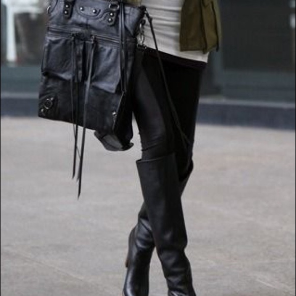 Black Over the Knee riding boots