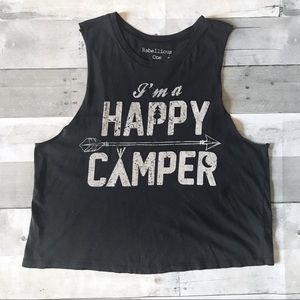 I’m a HAPPY CAMPER Muscle Tee by Rebellious One XL