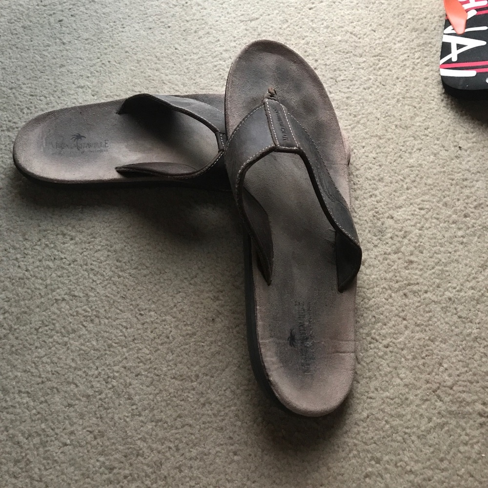 Leather flip flops worn few times