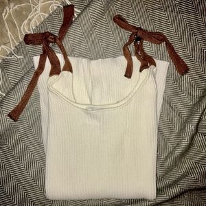 ZARA KNIT TANK IN CREAM ZARA KNIT TANK IN CREAM