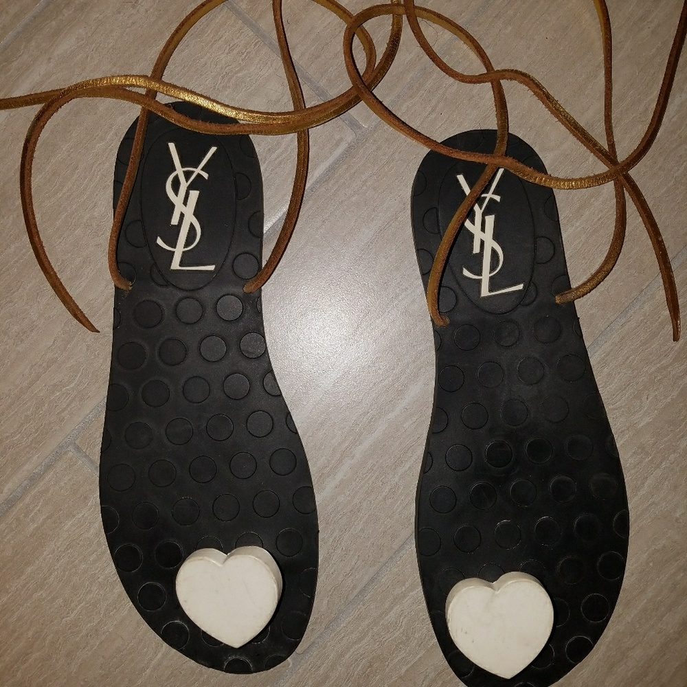 YSL toe thong strap sandals