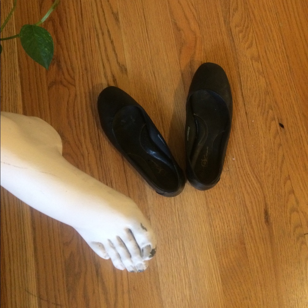 Black Born Crown ballet flats