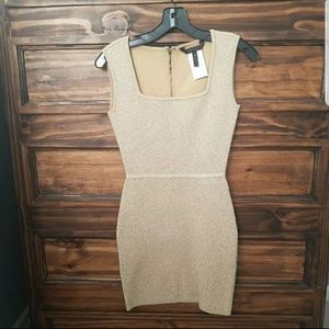 BCBGMaxazria Gold Bodycon Dress Size XS BCBGMaxazria Gold Bodycon Dress Size XS