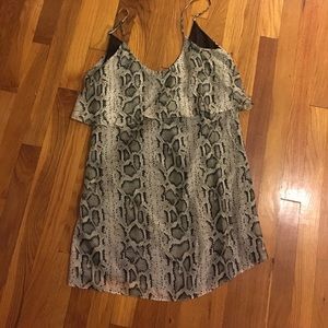 Silk Snakeskin patterned dress