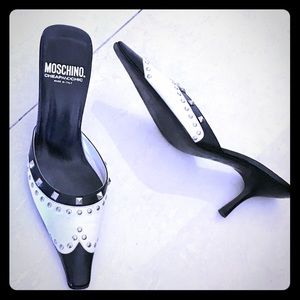 Moschino studded leather mules s 6.5 New Authentic Moschino studded leather mules s 6.5 New Authentic