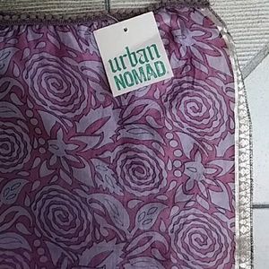 Just in! NWT! URBAN NOMAD Silk Scarf w Exotic Trim Just in! NWT! URBAN NOMAD Silk Scarf w Exotic Trim