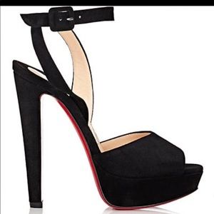 Christian Louboutin Black Ankle Heels!