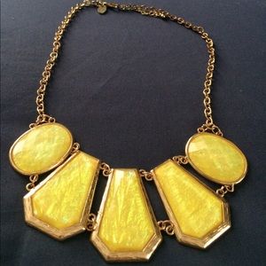 Yellow Gemstone Statement Necklace