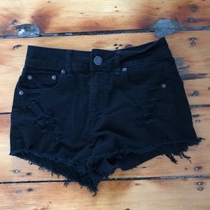 American Eagle Ripped High Waisted Shorts