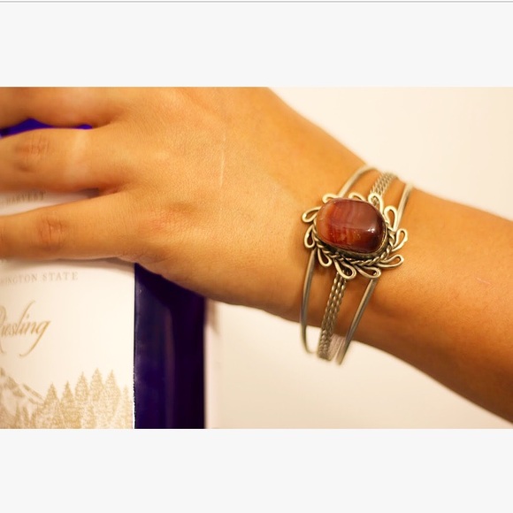 Semi Precious Stone Bangle - Picture 1 of 4