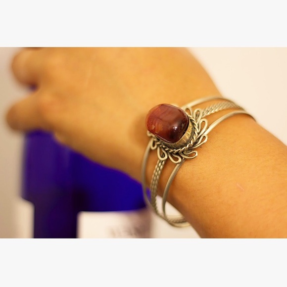 Semi Precious Stone Bangle - Picture 2 of 4