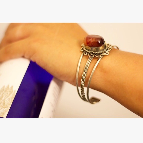 Semi Precious Stone Bangle - Picture 3 of 4