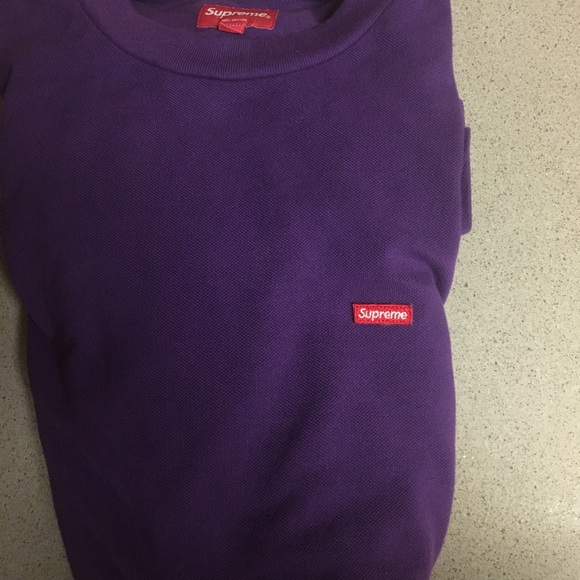 supreme box logo tee purple