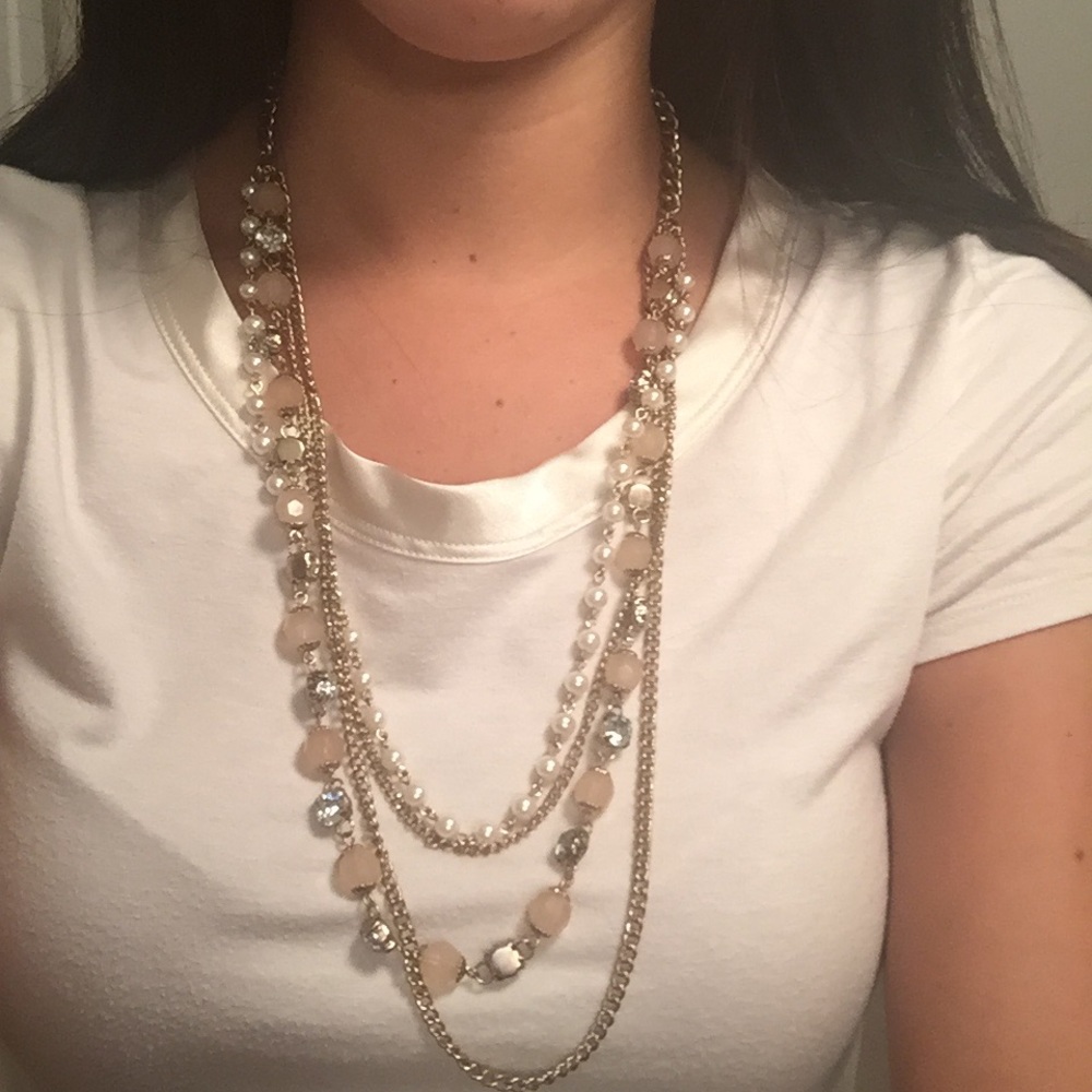 Layered Long Necklace Gold and Jewels 💎 New