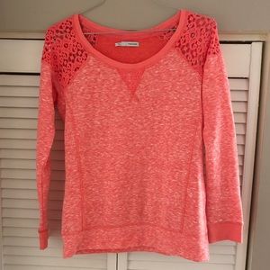 Maurices sweatshirt crochet shoulders