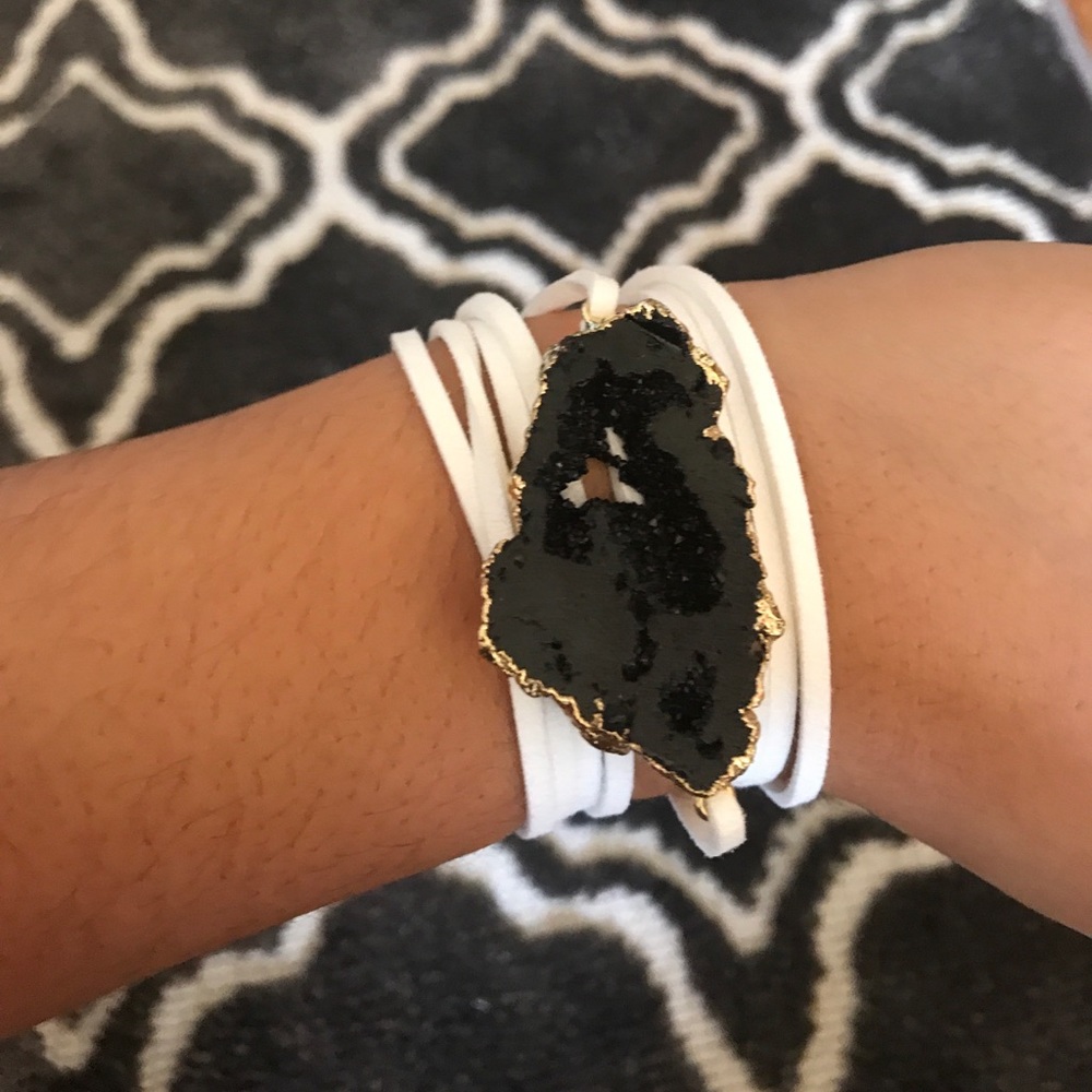 Wrap druzy bracelet or choker
