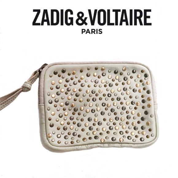 Zadig & Voltaire Grey Studded Bag - Picture 1 of 4