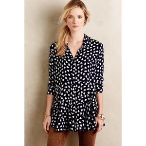 Anthropologie Tylho Larkin Heart Print Tunic