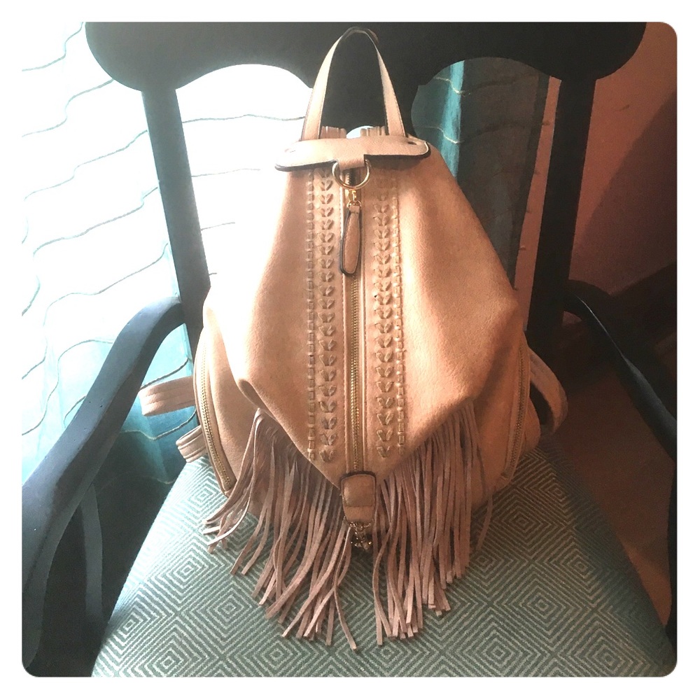 Pale pink back pack purse 👛