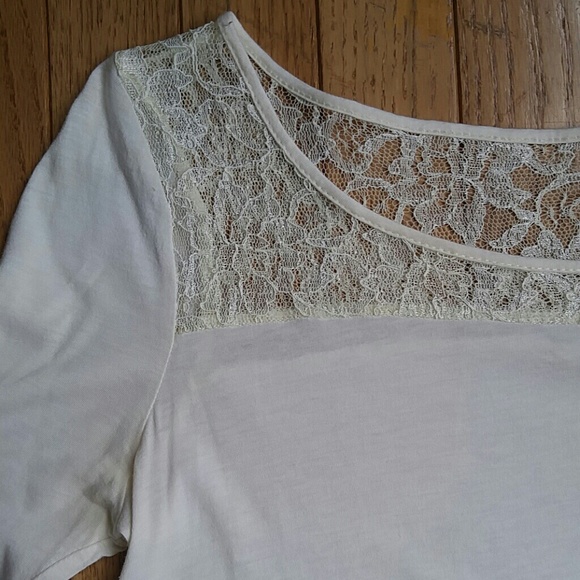 ♦ 3 for $15 J. Crew Lace Insert Tee - Picture 3 of 8