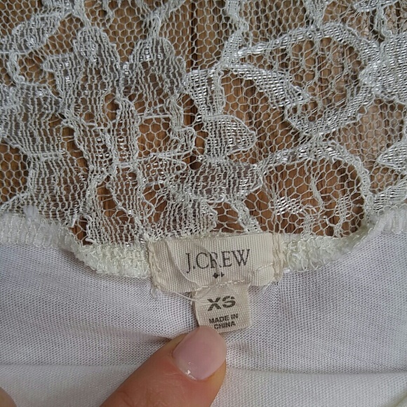 ♦ 3 for $15 J. Crew Lace Insert Tee - Picture 4 of 8