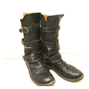 Fiorintini + Baker black triple strap boots