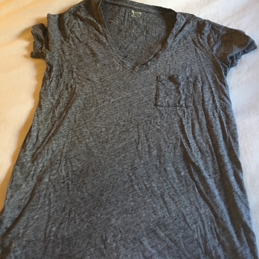 Madewell cotton whisper tee grey