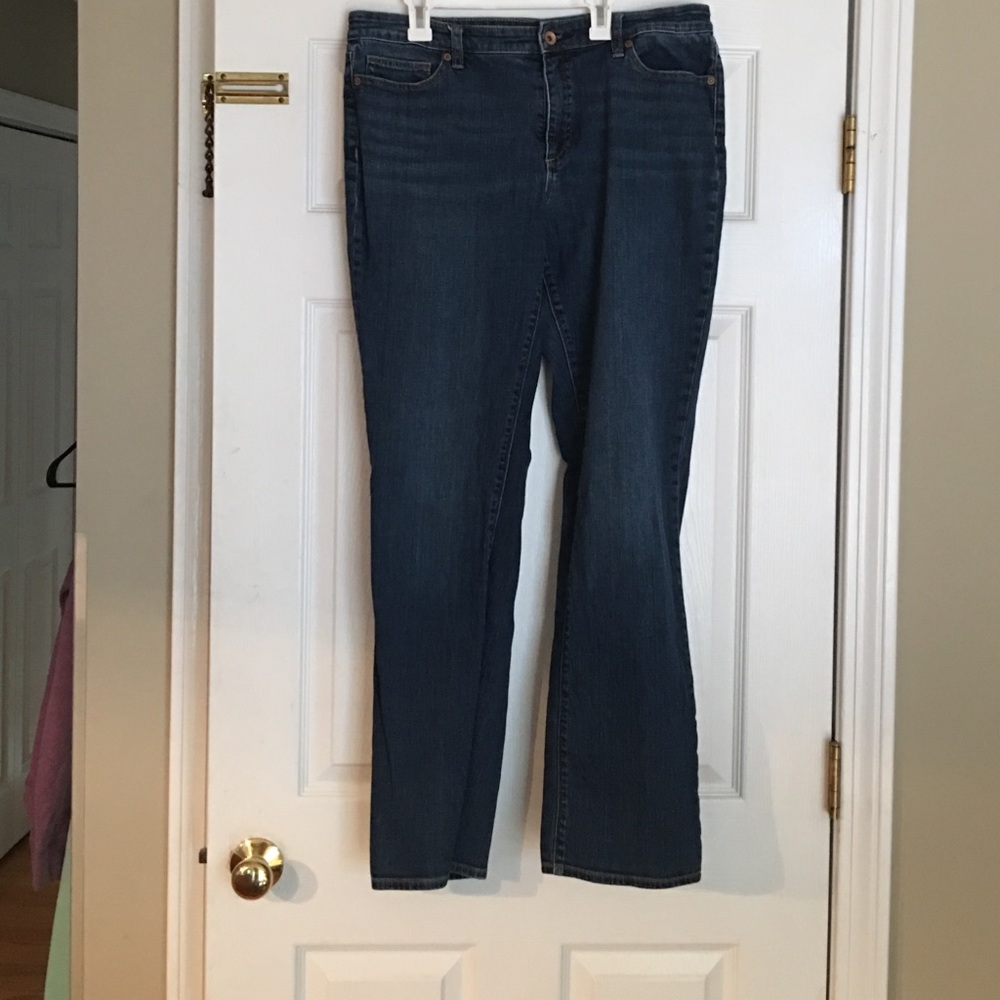 Lands End mid rise straight jeans