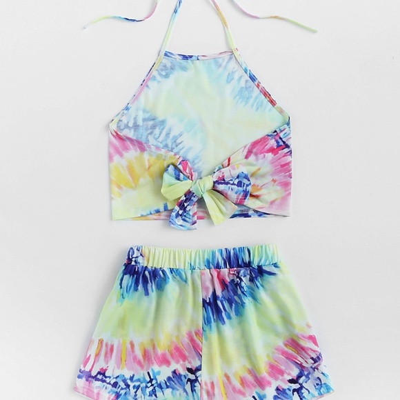 Tie dye halter top with shorts - Picture 2 of 2