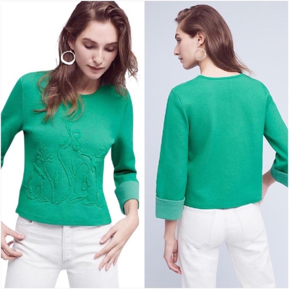 NWT Anthropologie Moth Brand Embossed Top