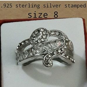 .925 sterling silver stamped heart ring .925 sterling silver stamped heart ring