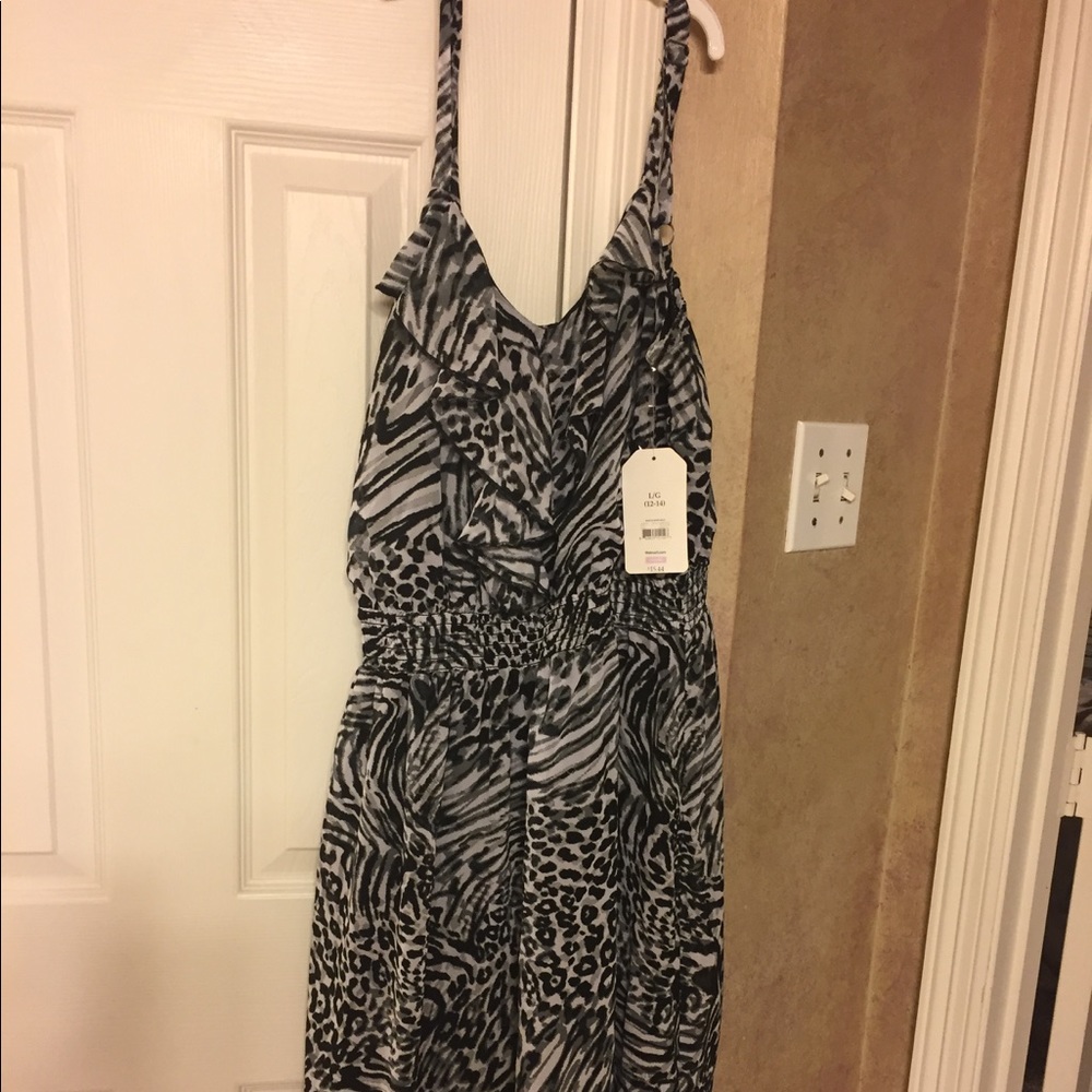 Faded Glory maxi black and white dress