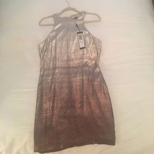 Halston heritage  microsequin ombré cocktail dres