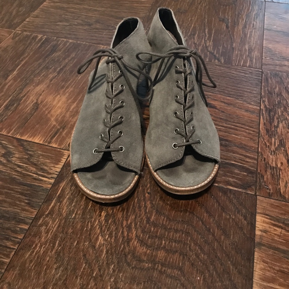 Grey Suede lace up sandal sandals